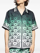 Camisa de seda degradê monogramada - CASA BLC